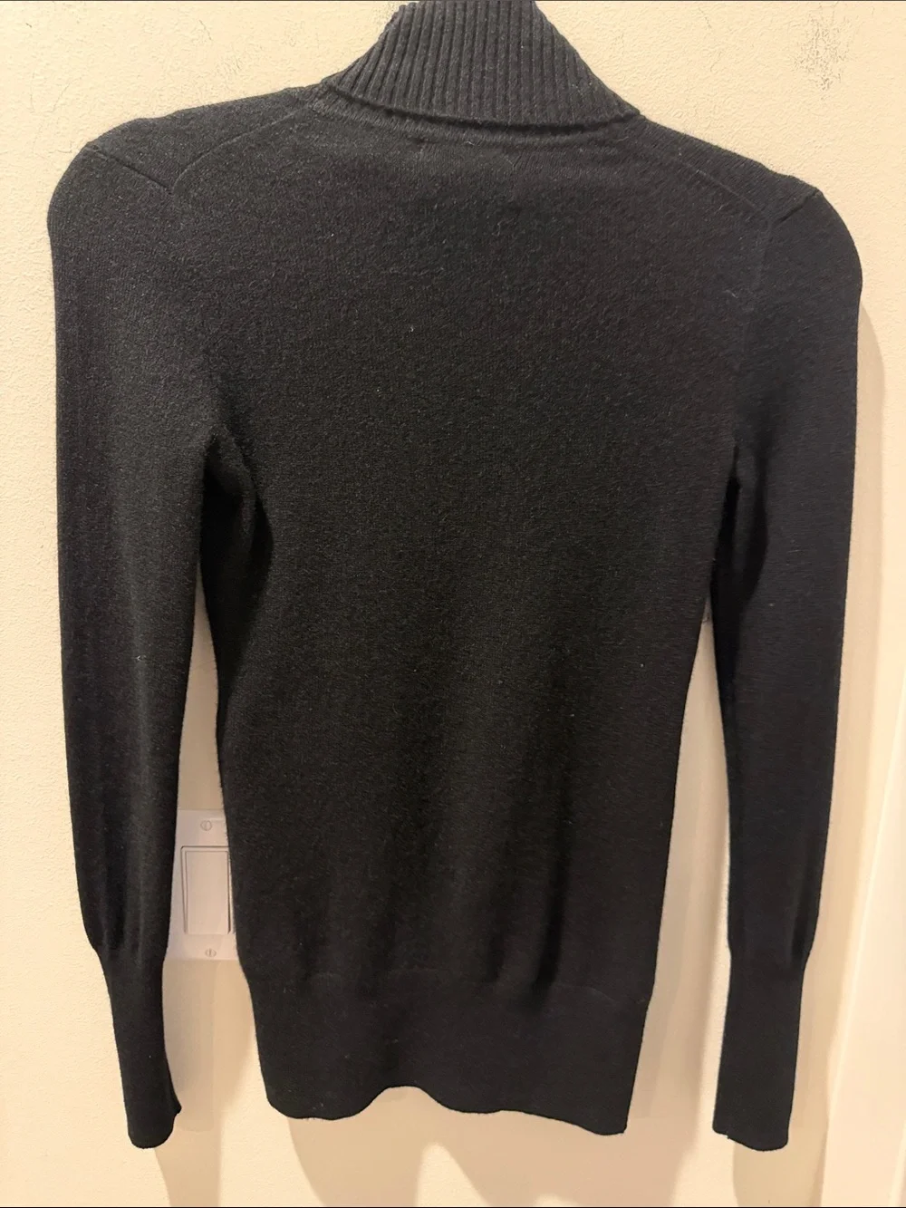 J. Crew Black Cashmere Turtleneck Slimfit Classic Sweater size XS